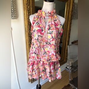 Stella McCartney Sleeveless Floral Mini Dress Size Large Nwt $510